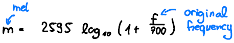 equation 2: Mel scale. 